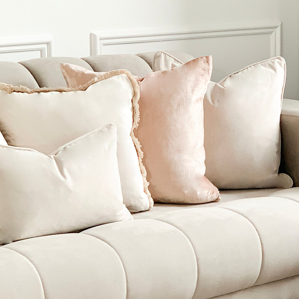 Coussin en velours cuivré Malini