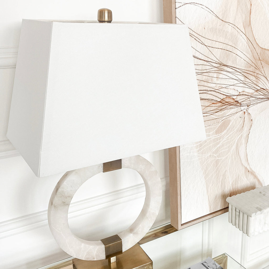 Lampe de table en marbre avec or