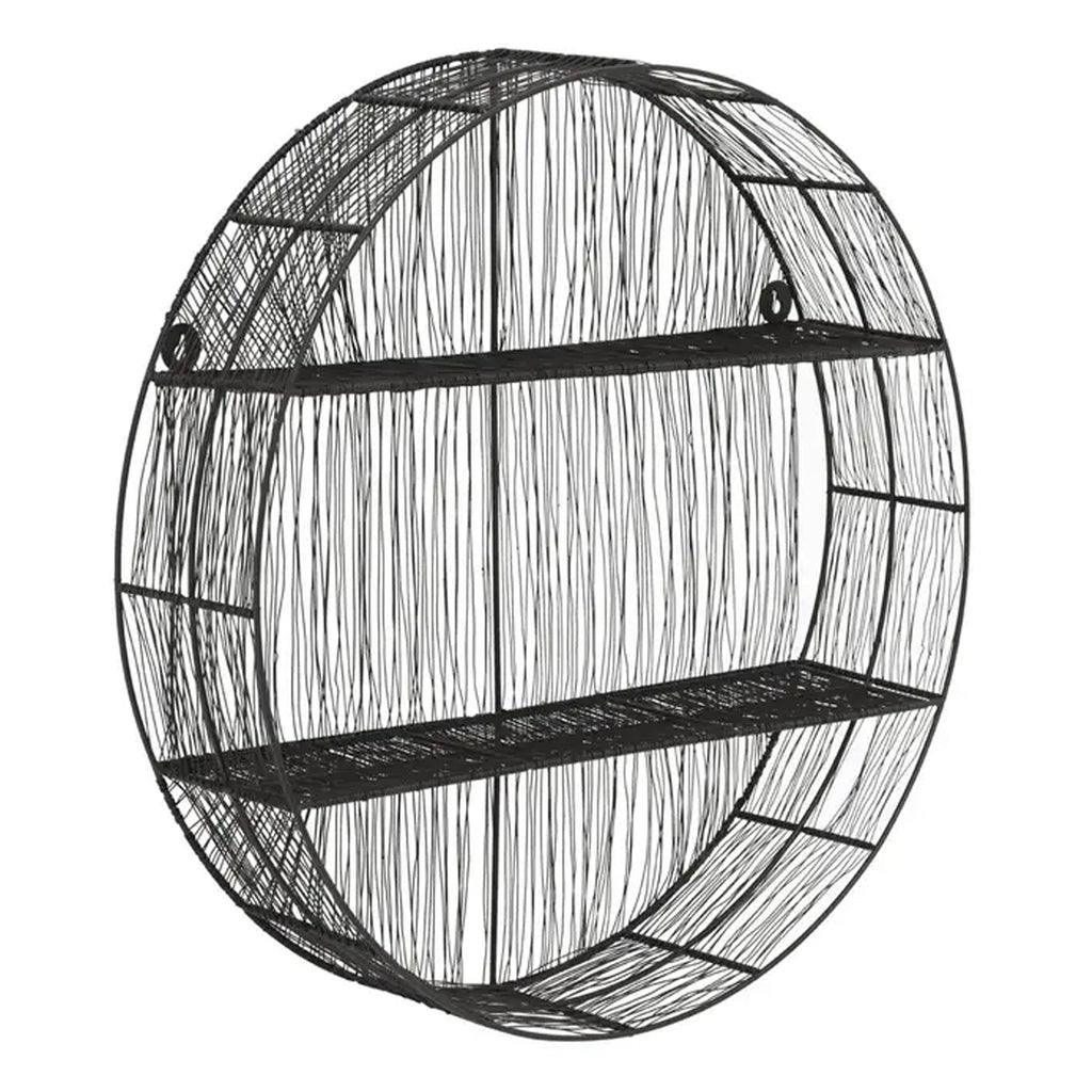 Étagère murale ronde noire Solace
