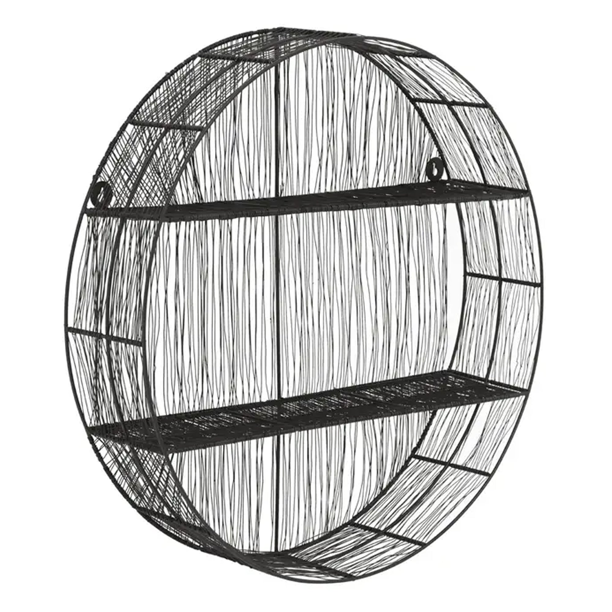 Étagère murale ronde noire Solace