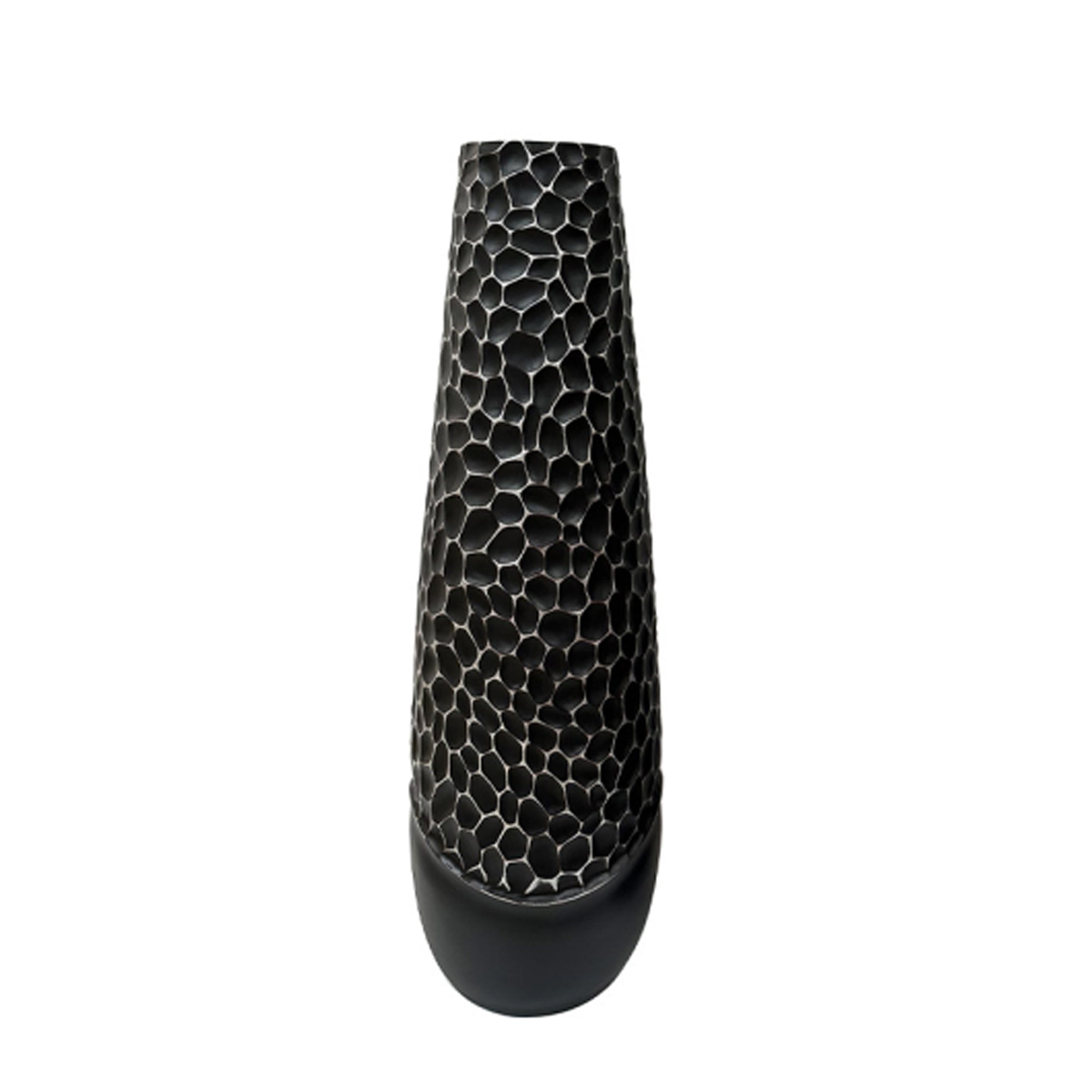 Grand vase noir et argent